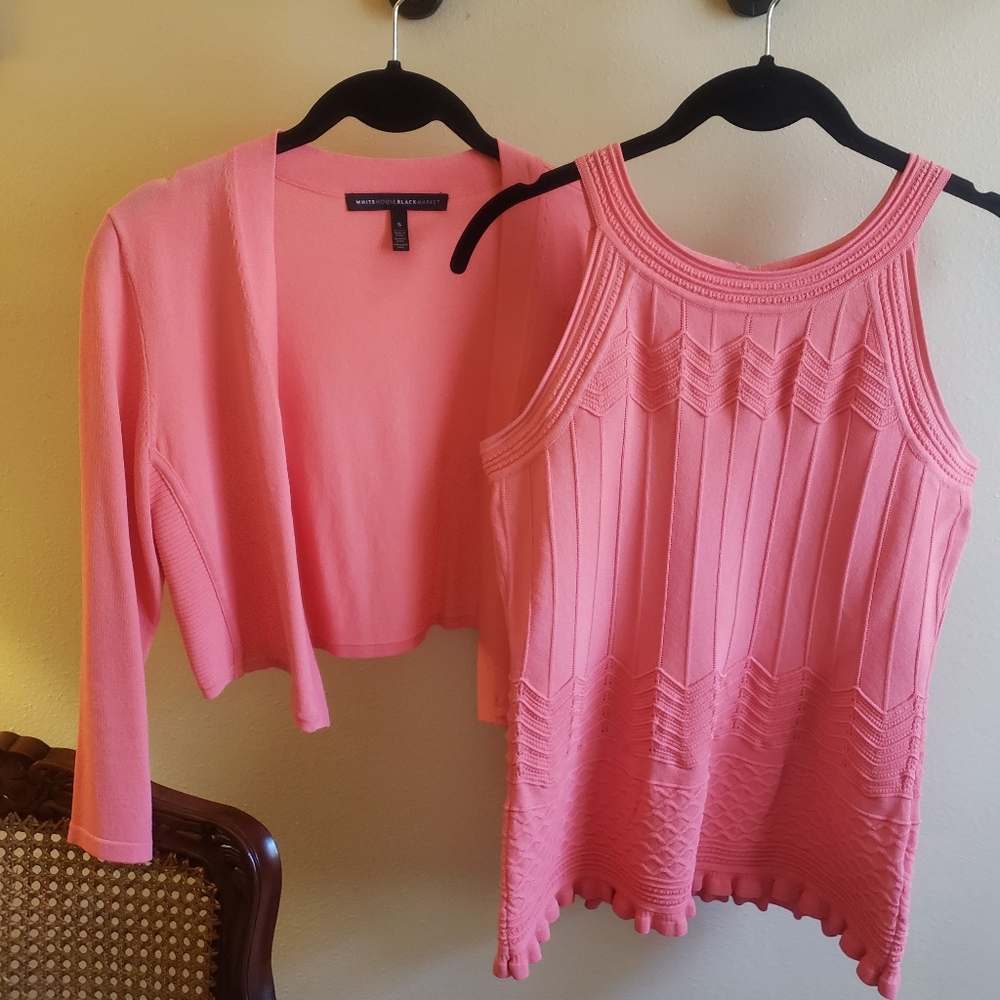 WHBM 2 piece, top & cardi set!